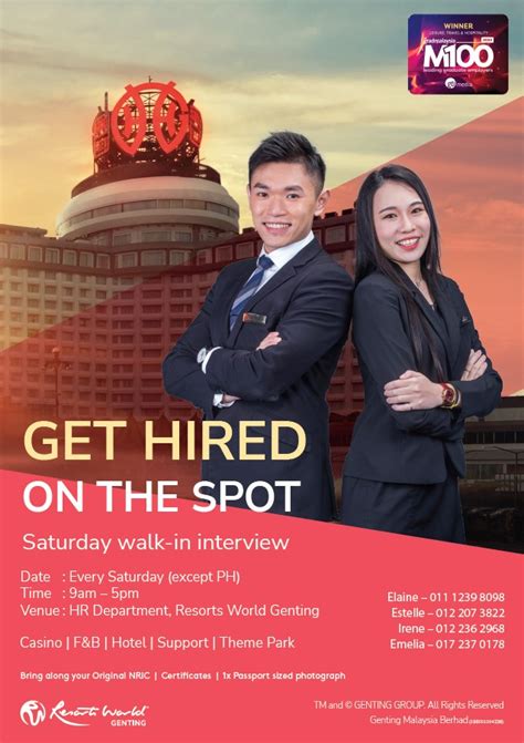 croupier genting|Genting Casino Jobs in Malaysia .